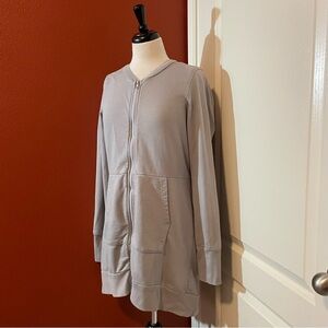 Prairie Underground Women’s‎ Organic Cotton Lagenlook Long Full Zip Sweatshirt